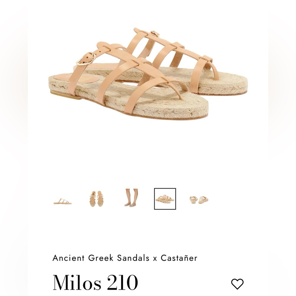 Ancient Greek Sandals x Castañer Tan Espadrille Milos Sandals